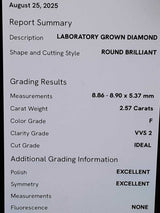 5.13cttw Lab Grown Diamond Stud Earrings In 14k White Gold 2.2 Grams Eb0326scrsa