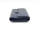 Chanel Timeless Classic Matelassé Navy Blue Lambskin Wallet Fw0225wrxdu