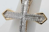 2.36cttw Diamond Cross Pendant In 10k Yellow Gold 7.2 Grams Eb1026ecrsa