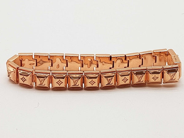 Louis Vuitton Nanogram Rose Goldtone Metal Tennis Bracelet 7in Do1025orxde