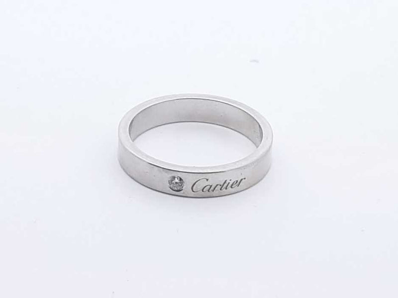 Cartier Platinum C De Cartier Wedding Band Size 8.25 7.4g .07cttw Lh0724ixzde