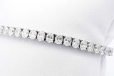 Approx. 15ctw Oval Diamond Tennis Bracelet 14k White Gold 14.42g Eb1024ooxxzsa