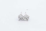 0.66cttw Diamond Stud Earrings In 10k White Gold 0.7 Grams Eb0626wxzdu