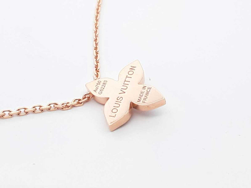 Louis Vuitton 18k Rose Gold Blossom Necklace 5.4 Grams 16 Inch Fw0325lrxzdu