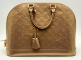 Louis Vuitton Alma Gm Vernis Beige Handbag Aa0525pzxsa