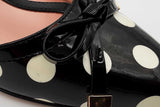 Kate Spade Pomona Black & White Polka Dot Patent Leather Heels Size 7m Eb726orde
