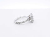 2.46 Cttw Diamond & Platinum Halo Ring With Cert. 6.7 Grams Size 4 Fw0725pxzxdu