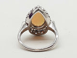 Sythentic White Opal 14k White Gold 4.8g Ring Size 5.5 Do0826prxde