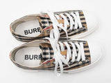 Burberry Jack Trainers In Archive Check Cotton Canvas Size Eu 39 Fw1125ozxdu