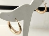 Hoop Earrings 10k Yellow Gold 0.8 Grams Mk0526ozmia