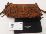 Yves Saint Laurent Suede Fringe Clutch Sd0625ocrsa