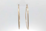 18k Yellow Gold Heart Shaped Hoop Earrings 2.6 Grams Eb0926oxzsa