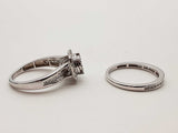 0.7 Cttw Lab Grown Diamonds 10k White Gold 6.6g Two Set Rings Size 7 Do0726wxzde