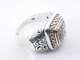 Diamond Statement Ring In Sterling Silver 10.1 Gram Size 9 Fw0426rxzdu
