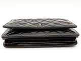 Chanel Wallet On Chain Black Quilted Patent Leather Crossbody Bag Do0825lpcrde