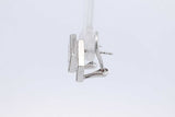 3.2cttw Princess Cut Diamond Stud Omega Back Earrings 14k White Gold Eb0426ixzdu