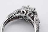 1.55cttw Diamond Ring In 14k White Gold 5.1 Grams Size 6.25 Eb0825oxxzsa