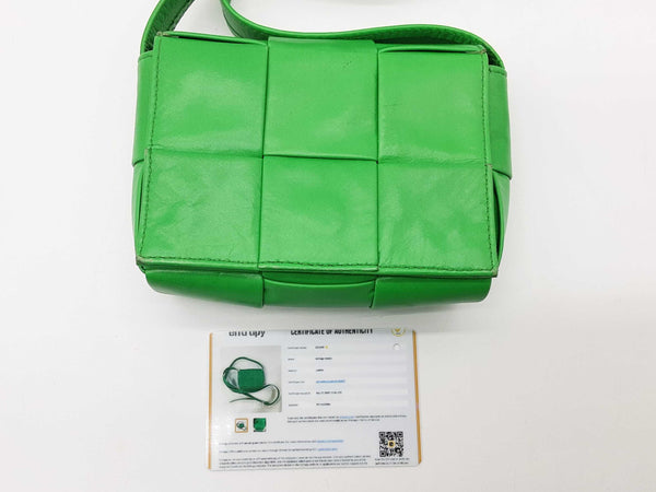 Bottega Veneta Candy Cassette Green Leather Crossbody Bag Do0425pxzde