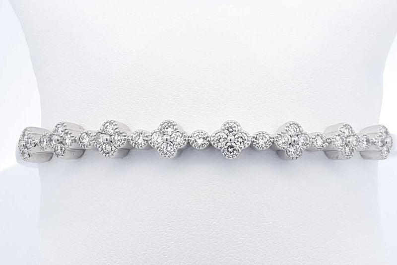 Approx. 1.56ctw Lab Grown Diamond Cuff Bracelet Sterling Silver 18g Eb1124lesdu