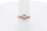 0.55ctw Princess Cut Diamond Ring In 14k Rose Gold & 14k Rose Gold Wedding Band 4.8 Grams Size 6.25 Eb0625lxxzsa