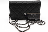 Chanel Quilted Black Leather Wallet On Chain Eb1026lxxzde