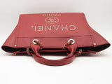Chanel Caviar Deauville Studded Tote Red Aa0825loxzsa