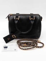 Louis Vuitton Monogram Black Leather Speedy Bandouliere 20 Eb0526oxxzde