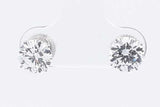 2.0cttw Lab Grown Diamond Stud Screwback Earrings 14k White Gold 1g Eb0326wcrsa