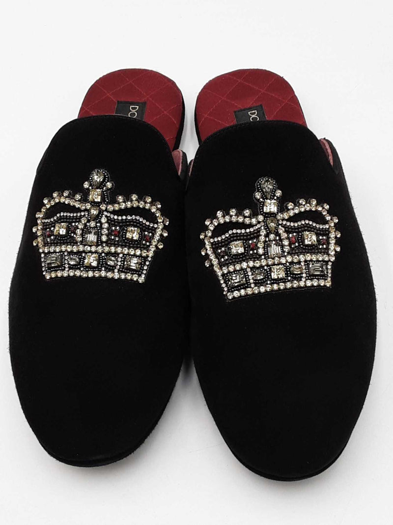 Dolce & Gabbana Marcello Black Suede Slip On Loafers Size  display picture 1