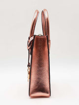 Michael Kors Mercer X-small Crossbody In Metallic Rose Gold Leather Fw0826pxdu