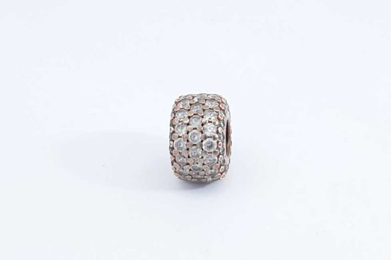 Pandora Rose Gold Plated Sparkling Pave Triple Row Charm 2.3 Grams Eb1024rdu