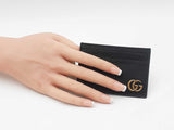 Gucci Gg Marmont Money Clip In Black Calfskin Leather Fw0426lrzdu