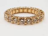 4.53 Cttw Diamonds 14k Yellow Gold 5.9g Eternity Ring Size 6.25 Do0725orxzde