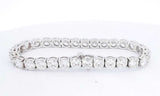 14k White Gold Lab Grown Diamond Tennis Bracelet 7 Inch, 24g Hslxrxzsa