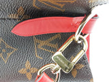 Louis Vuitton Neonoe Brown Monogram Red Leather Bucket Bag Do0525sxzde