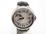 Cartier 37 4034 Ballon Bleu Moonphase Black Leather Steel Watch Do0725ooxzde