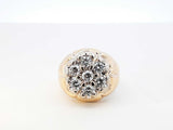 0.70 Cttw Diamond & 14k Yellow Gold Cluster Ring 10 Grams Size 6.5 Fw0826ixzdu