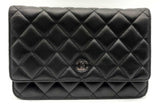 Chanel Quilted Black Leather Wallet On Chain Eb0924lxxzsa