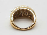Natural Diamonds 18k Yellow Gold 14k White Gold 11.7g Ring Size 7.75 Do0726srxde