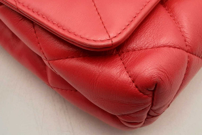 Balenciaga Quilted Red Leather Touch B. Shoulder Bag Eb1024wrxsa