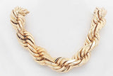 18k Yellow Gold Rope Chain With Diamond Clasp 273.3 Grams 21.5 In Eb0326lcxxzsa