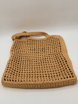 Prada Raffia Crochet Logo Tote Bag Eb1026exzde