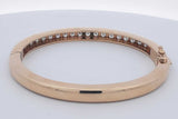 4.84cttw Diamond 14k Yellow Gold Hinged Bangle Bracelet 30.5 Grams Eb0326orxzdu