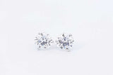 3.72ctw Lab Grown Diamond Screwback Stud Earrings 14k White Gold 2.3g Eb1125oexdu
