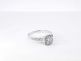 0.26 Cttw Diamond & 14k White Gold Quad Halo Ring 3.8 Grams Size 6 Fw0926ocrdu