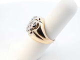 0.70 Cttw Diamond & 14k Yellow Gold Cluster Ring 10 Grams Size 6.5 Fw0826ixzdu