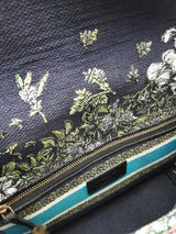 Christian Dior Lady Dior D Lite Embroidered Canvas Top Handle Bag Eb0926loxzsa