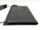 Fendi Flat Pouch Black Leather Crossbody Bag Sd0326rrzde