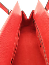 Louis Vuitton Marly Red Epi Leather Top Handle Bag Eb0526rrxde