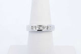 0.6cttw Princess Cut Diamond 14k White Gold Ring 5.2 Grams Size 6.25 Eb0526plrde